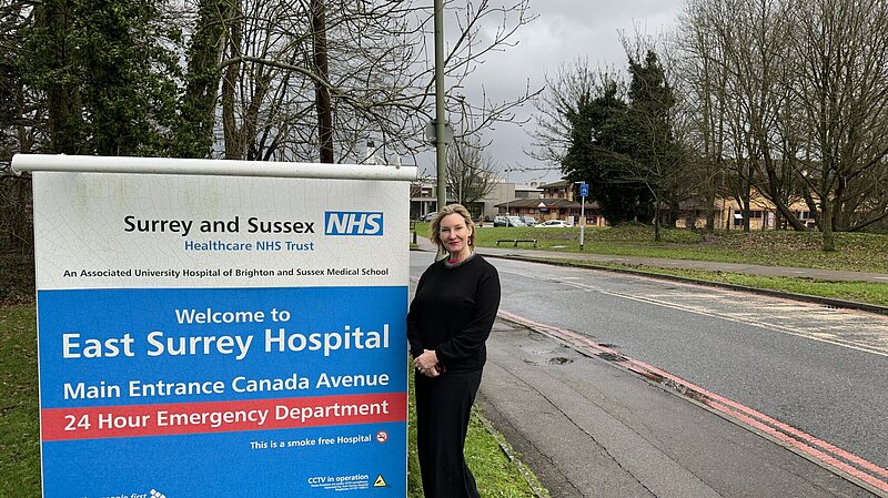 Claire at East Surrey Hospital