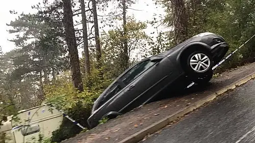 Car Falling off Succombs Hill
