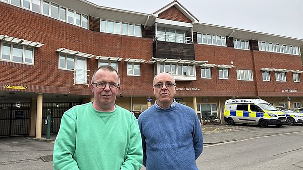 Tony Pearce at Caterham Police Station